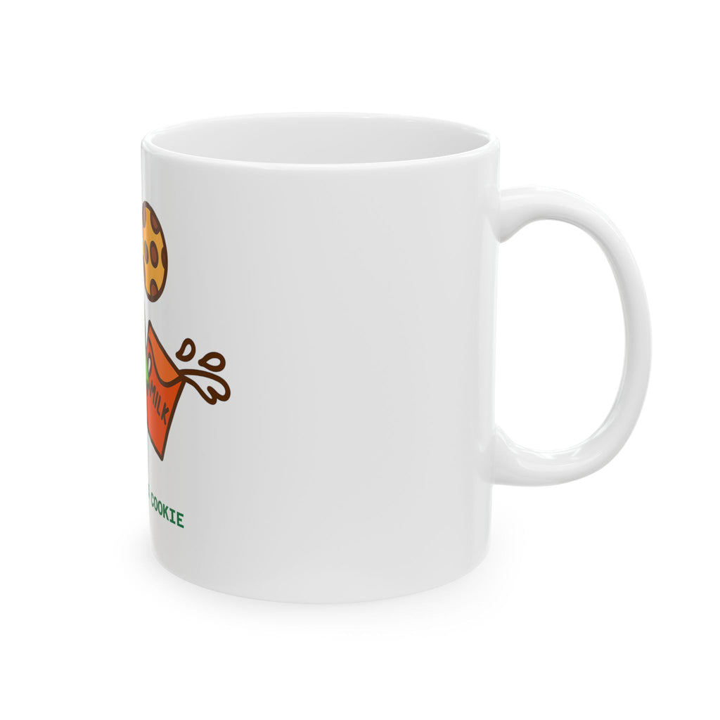 Christmas Cookie Mug — Cute Tree, Cookies & Milk Holiday Coffee Cup (11oz/15oz)