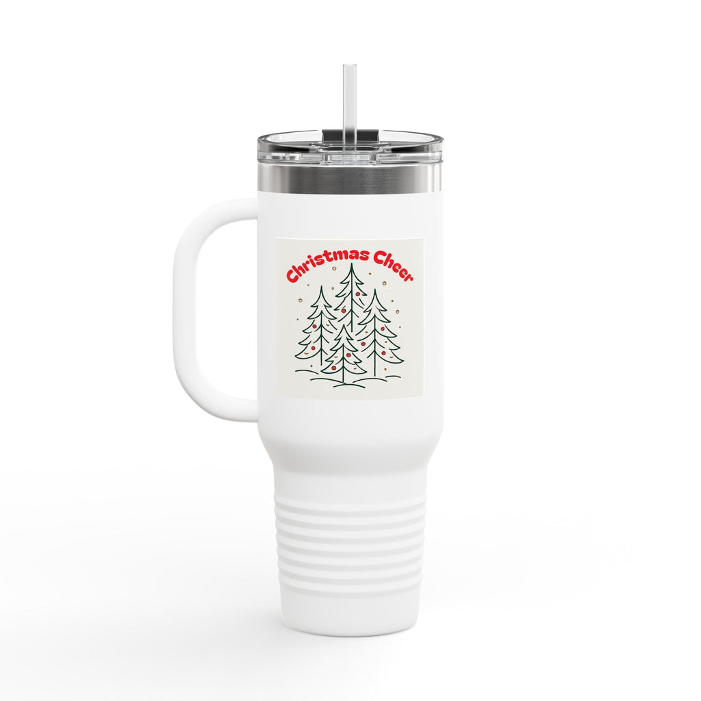 Christmas Cheer Insulated Travel Mug – 40oz Holiday Beverage Tumbler