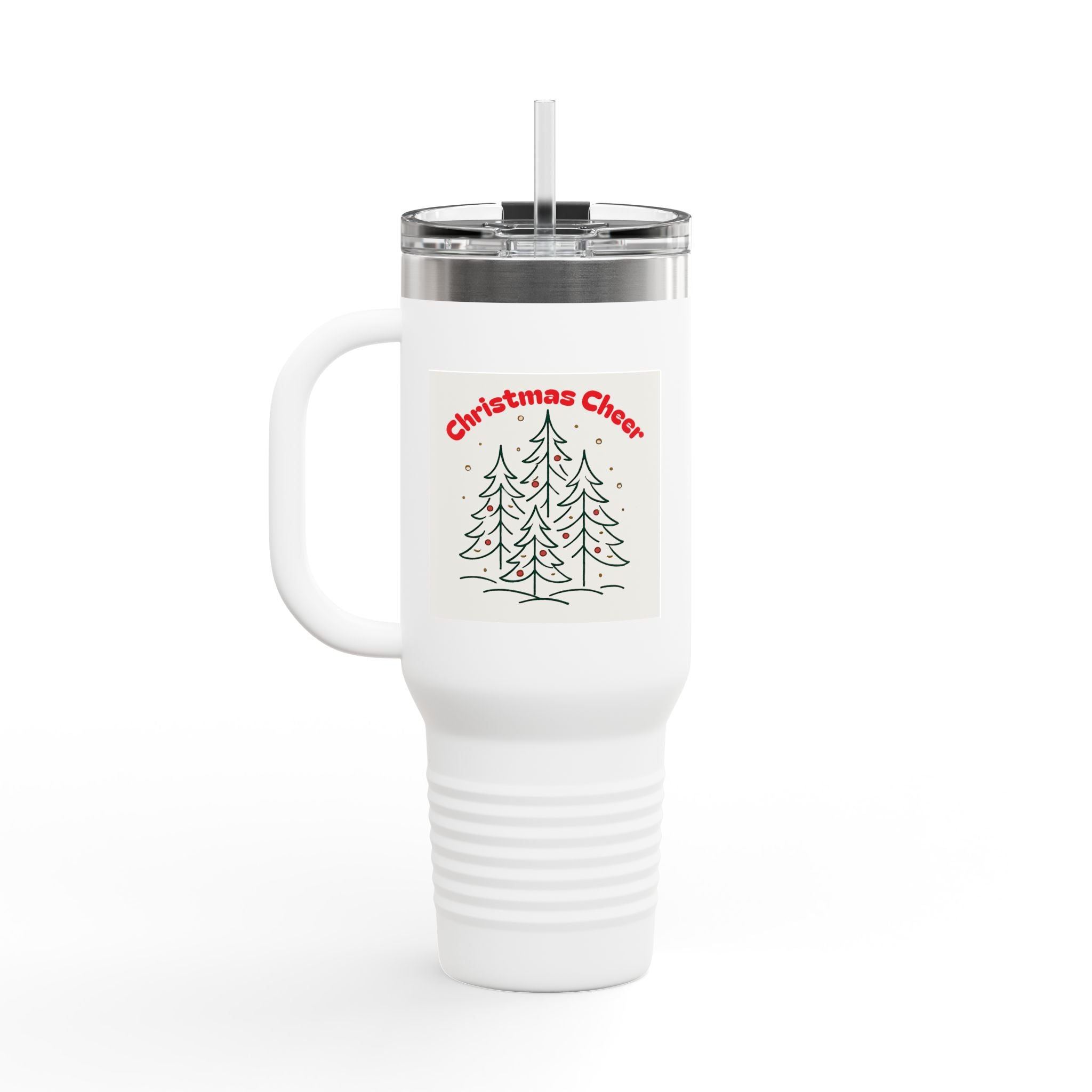 Christmas Cheer Insulated Travel Mug – 40oz Holiday Beverage Tumbler