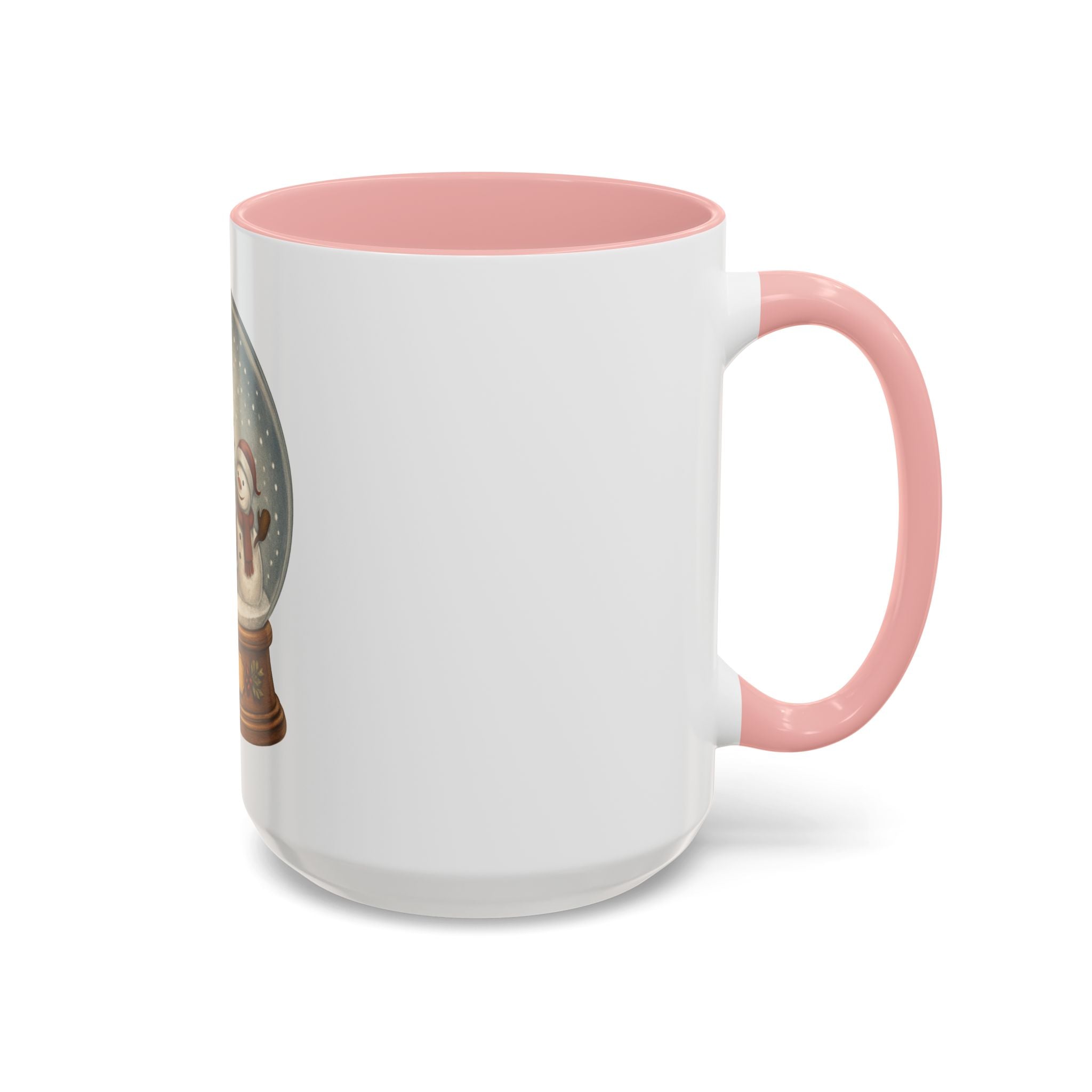 Candy Cane Accent Coffee Mug — Festive Red Stripe Holiday Coffee Cup (11/15oz)