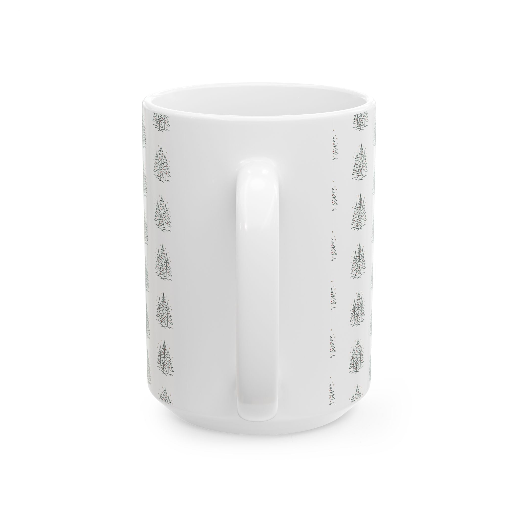 Christmas Tree Ceramic Mug – Minimal Holiday Coffee Mug (11oz & 15oz)