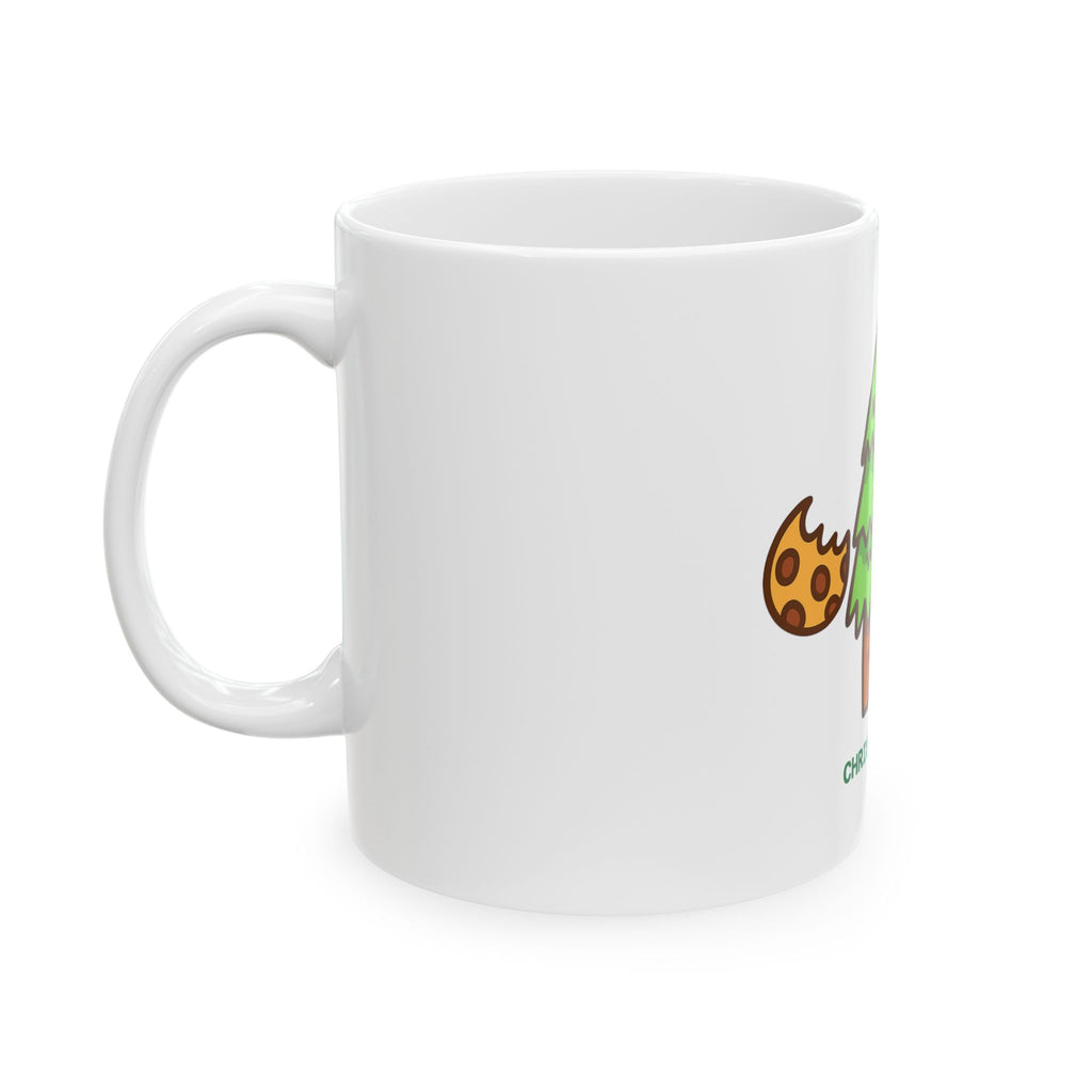 Christmas Cookie Mug — Cute Tree, Cookies & Milk Holiday Coffee Cup (11oz/15oz)