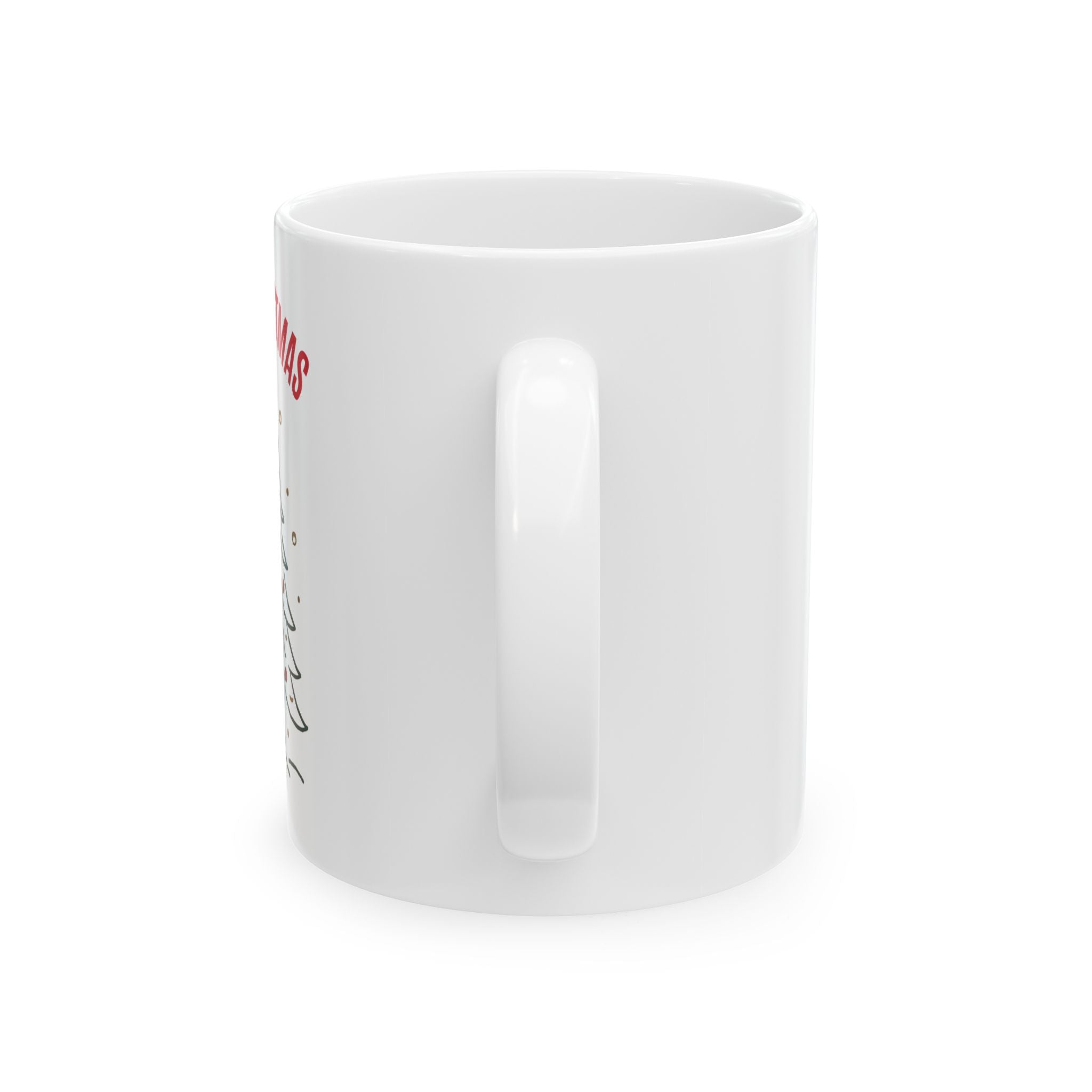 Merry Christmas Tree Ceramic Mug — Holiday 11oz & 15oz Coffee Cup